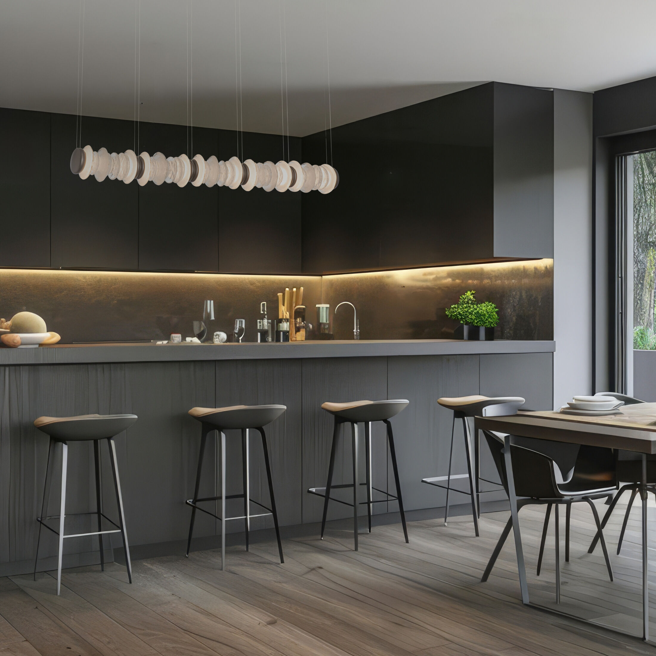 Cairn Linear Pendant Ceiling Light in Oil Rubbed Bronze