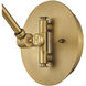 Argo 1 Light 7 inch Satin Black with Lacquered Brass Indoor Wall Sconce Wall Light