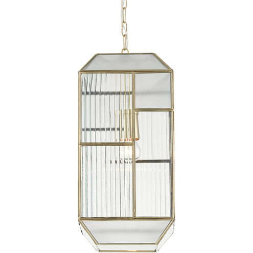 Currey & Company 9000-0749 Bardolph 1 Light 9 inch Antique Brass/Clear  Pendant Ceiling Light
