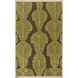 Nantes 96 X 60 inch Lime, Dark Brown, Khaki Rug