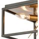 Spark 4 Light 12 inch Matte Black with Burnished Brass Flush Mount Ceiling Light