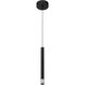 Wand LED 1 inch Coal With Brushed Nickel Mini Pendant Ceiling Light