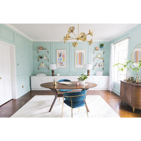 Alyssa 8 Light 42 inch Aged Brass Chandelier Ceiling Light