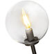 Alora Mood Cassia 2 Light 6 inch Matte Black Bath Vanity Light Wall Light in Clear Glass Shade