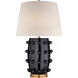 Kelly Wearstler Linden 26.5 inch 75 watt Black Porcelain Table Lamp Portable Light, Medium