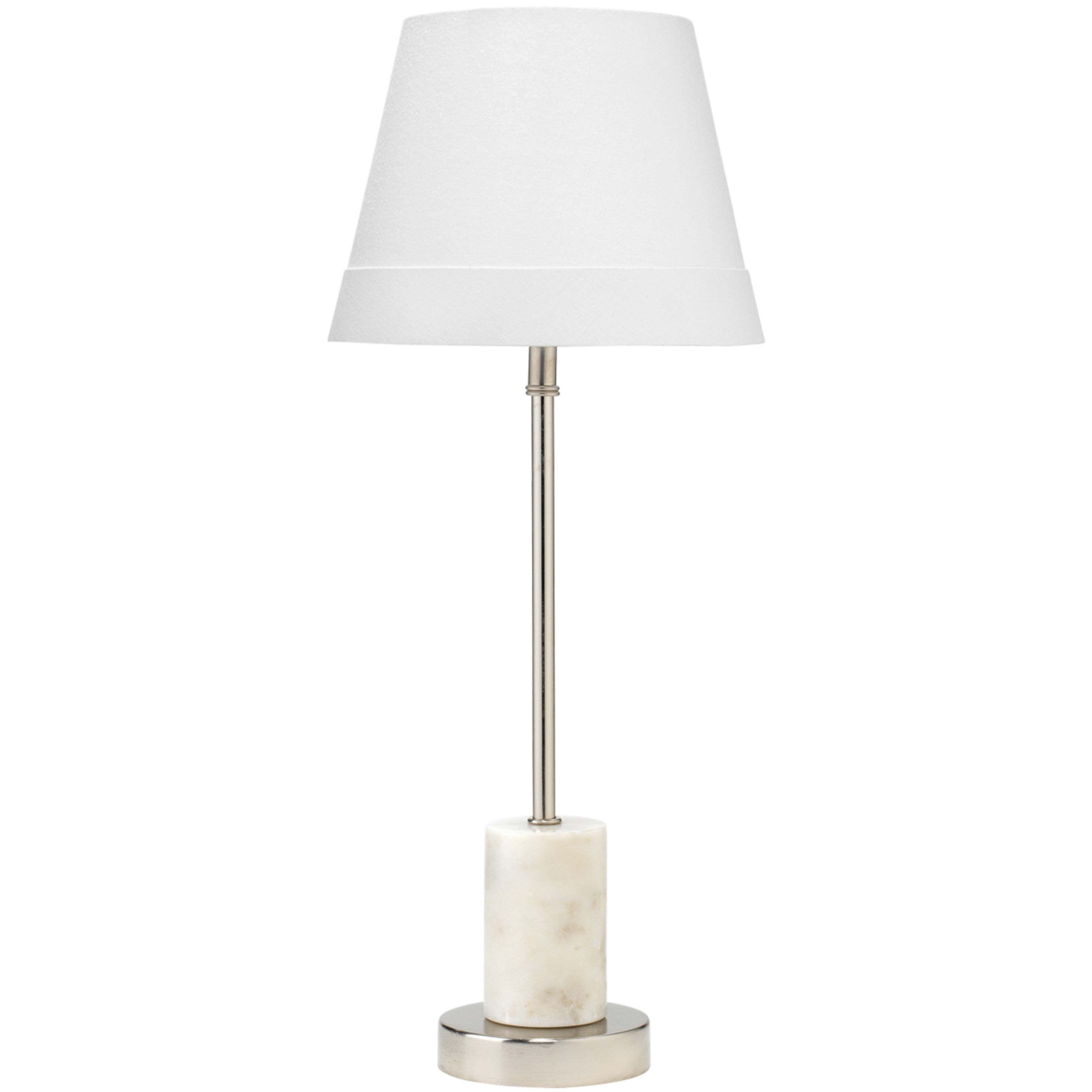 Darcey 22 inch 40 watt White and Nickel Table Lamp Portable Light