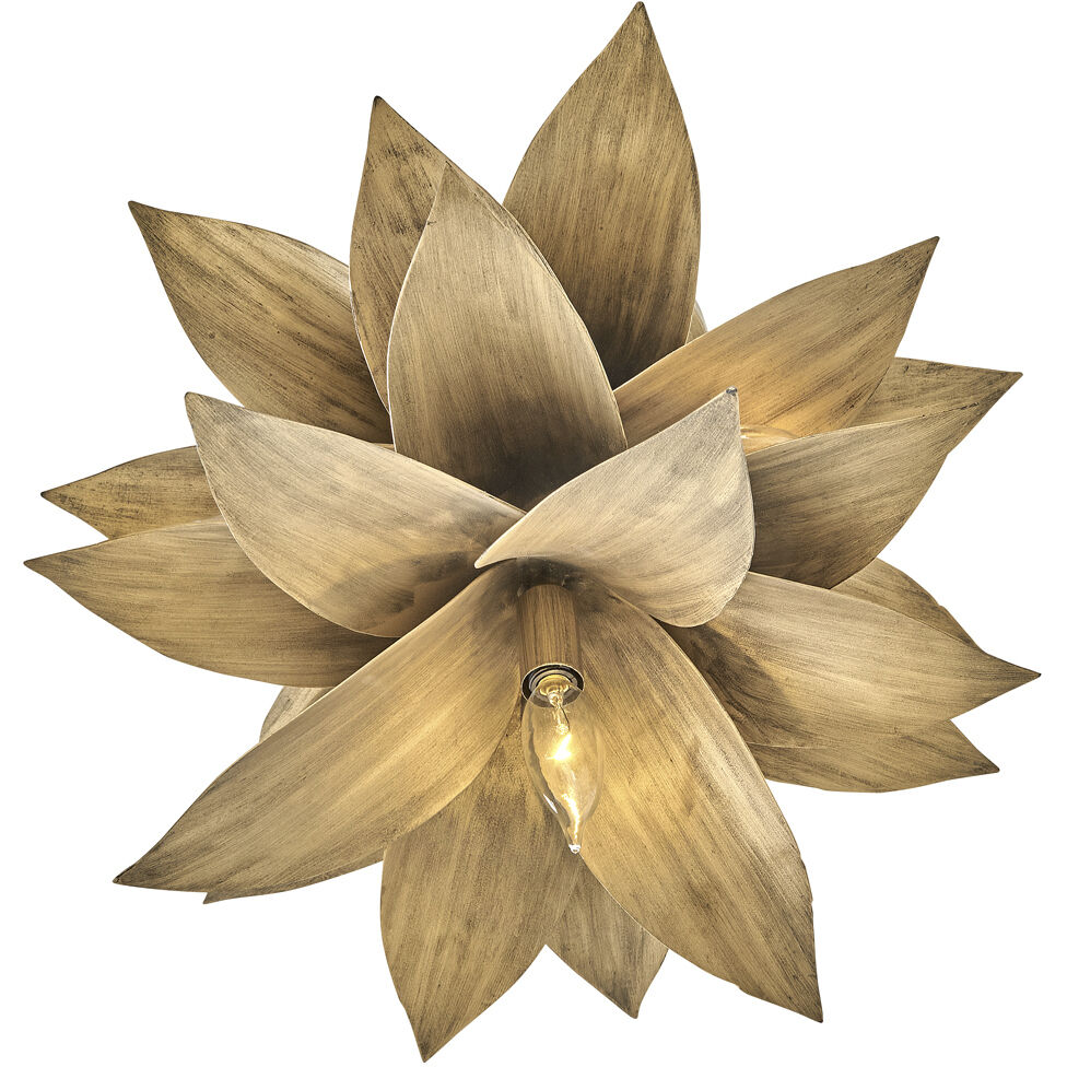 Agave LED 16 inch Burnished Gold Pendant Ceiling Light, Flush Mount