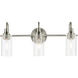 Kavi 3 Light 23 inch Brushed Nickel Vanity Light Wall Light