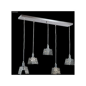 Butterfly 5 Light 6 inch Silver Crystal Chandelier Ceiling Light