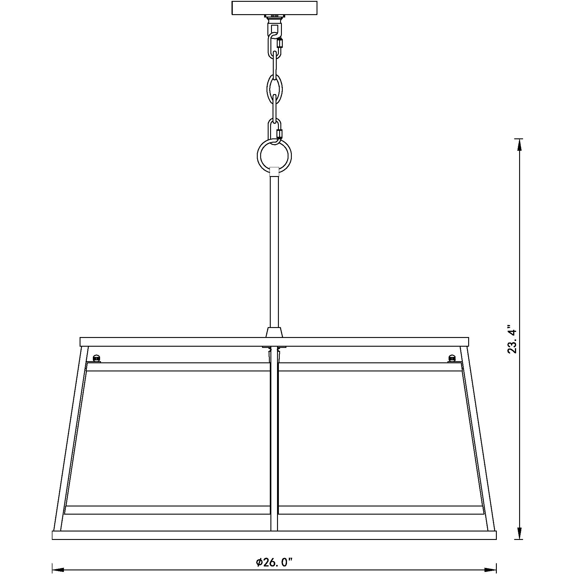 Lenyx 6 Light 26 inch Rubbed Brass Chandelier Ceiling Light