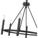 Skyva 6 Light 25 inch Matte Black Chandelier Ceiling Light