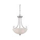 Kendall 3 Light 17 inch Satin Platinum Inverted Pendant Ceiling Light