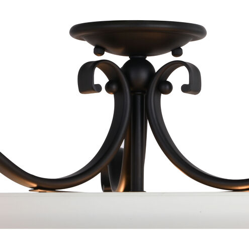 Monrovia LED 17 inch Oil Rubbed Bronze Semi-Flush Mount Ceiling Light