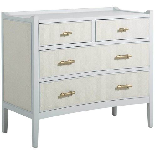 Jane Soft Sky Blue / Satin Gold / Natural Seagrass Chest