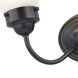 Fluted Glass 2 Light 11.75 inch Antique Bronze Bath Vanity Wall Light