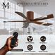 Atlas Irene-5H 42 inch Walnut Tone with Walnut Blades Ceiling Fan, Flush Mounted