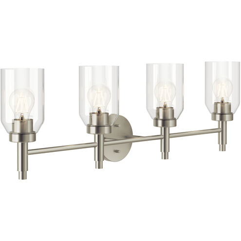 Madden 4 Light 34 inch Brushed Nickel Wall Mount Bath Wall Light, 4 Arm