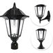 Windsor 1 Light 20.38 inch Black Outdoor Post Light, Solar
