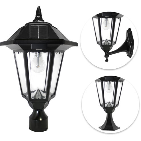 Windsor 1 Light 20.38 inch Black Outdoor Post Light, Solar