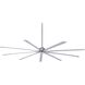 Xtreme 96 inch Brushed Nickel with Silver Blades Ceiling Fan