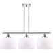 Ballston X-Large Bell LED 36 inch Polished Chrome Island Light Ceiling Light in Matte White Glass, Ballston