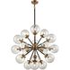 Boudreaux 18 Light 32 inch Matte Black with Antique Gold Chandelier Ceiling Light