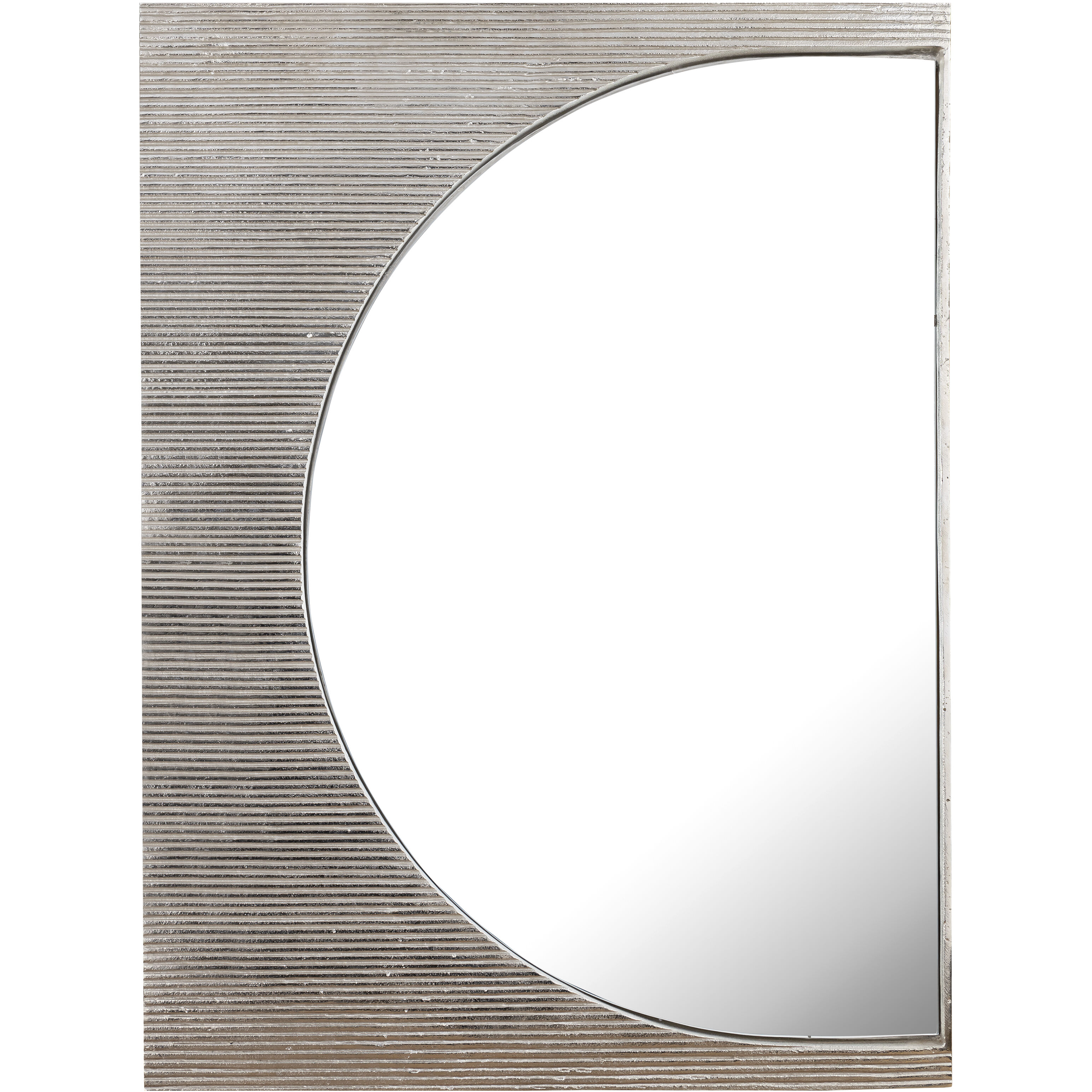 Flute 48 X 36 inch Nickel with Mirror Wall Mirror