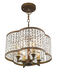 Grammercy 4 Light 14 inch Hand Painted Palacial Bronze Convertible Mini Chandelier/Ceiling Mount Ceiling Light