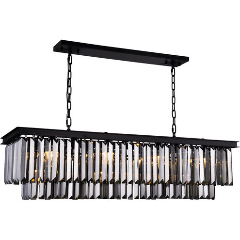 Sydney 12 Light 50 inch Matte Black Chandelier Ceiling Light, Urban Classic