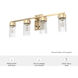 Gatz 4 Light 31.5 inch Alturas Gold Vanity Light Wall Light