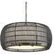 Everly 27.13 inch 60.00 watt Matte Black Chandelier Ceiling Light in Modern Black Rattan