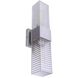 Ridge 2 Light 18 inch Satin Aluminum Outdoor Wall Sconce