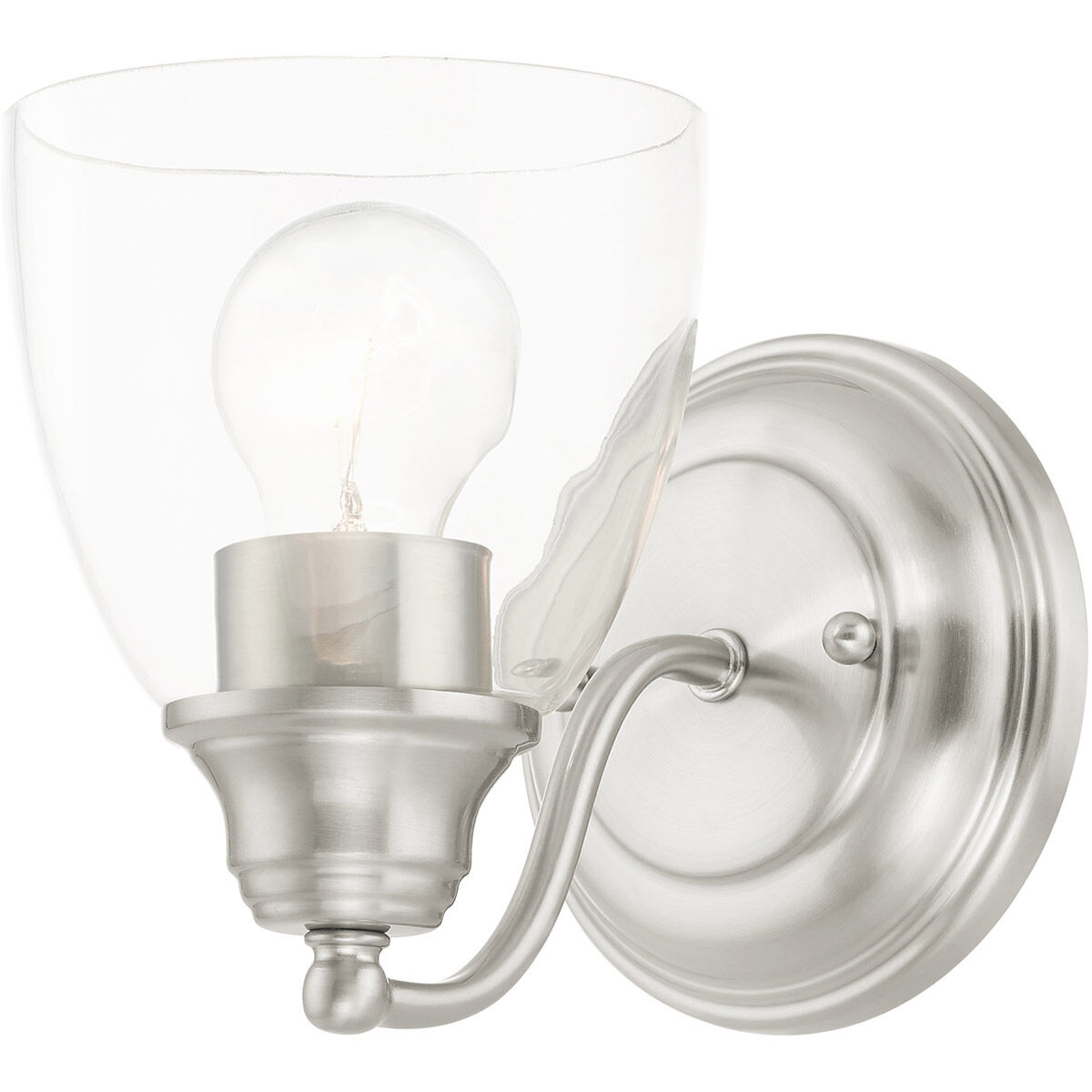 Montgomery 1 Light 5 inch Brushed Nickel Vanity Sconce Wall Light