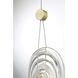 Topknot LED 13.75 inch Coal And Brushed Gold Pendant Ceiling Light