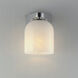 Scoop 1 Light 5.5 inch Polished Chrome Bath Vanity Wall Light in Marble
