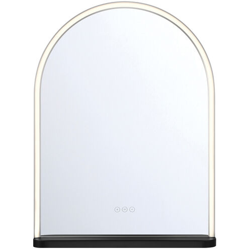 Serin 32 X 24 inch Satin Nickel/ Black Mirror