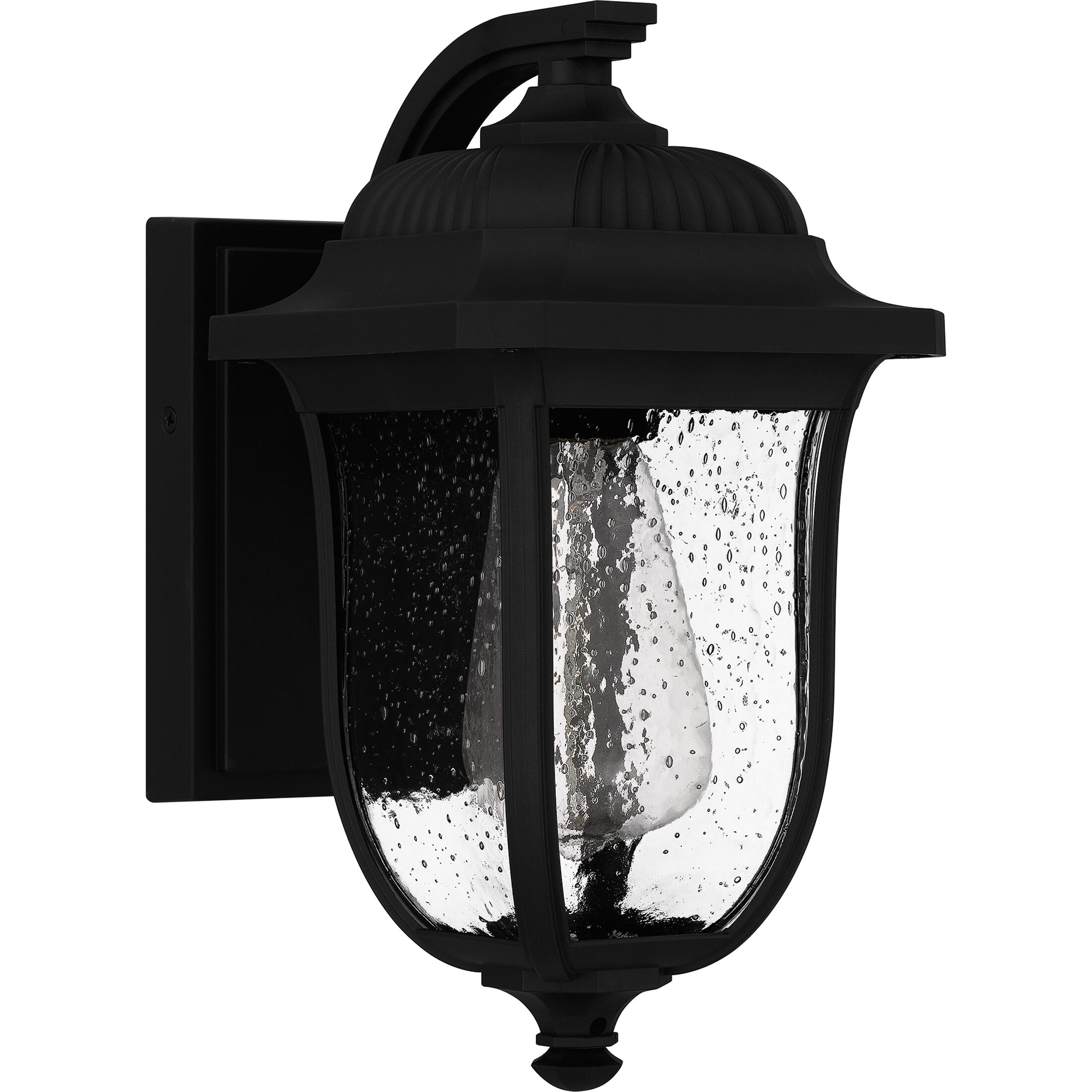 Mulberry 1 Light 12 inch Matte Black Outdoor Wall Lantern