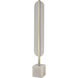 Blade 44 inch 18.00 watt White with Clear and Champagne Gold Floor Lamp Portable Light