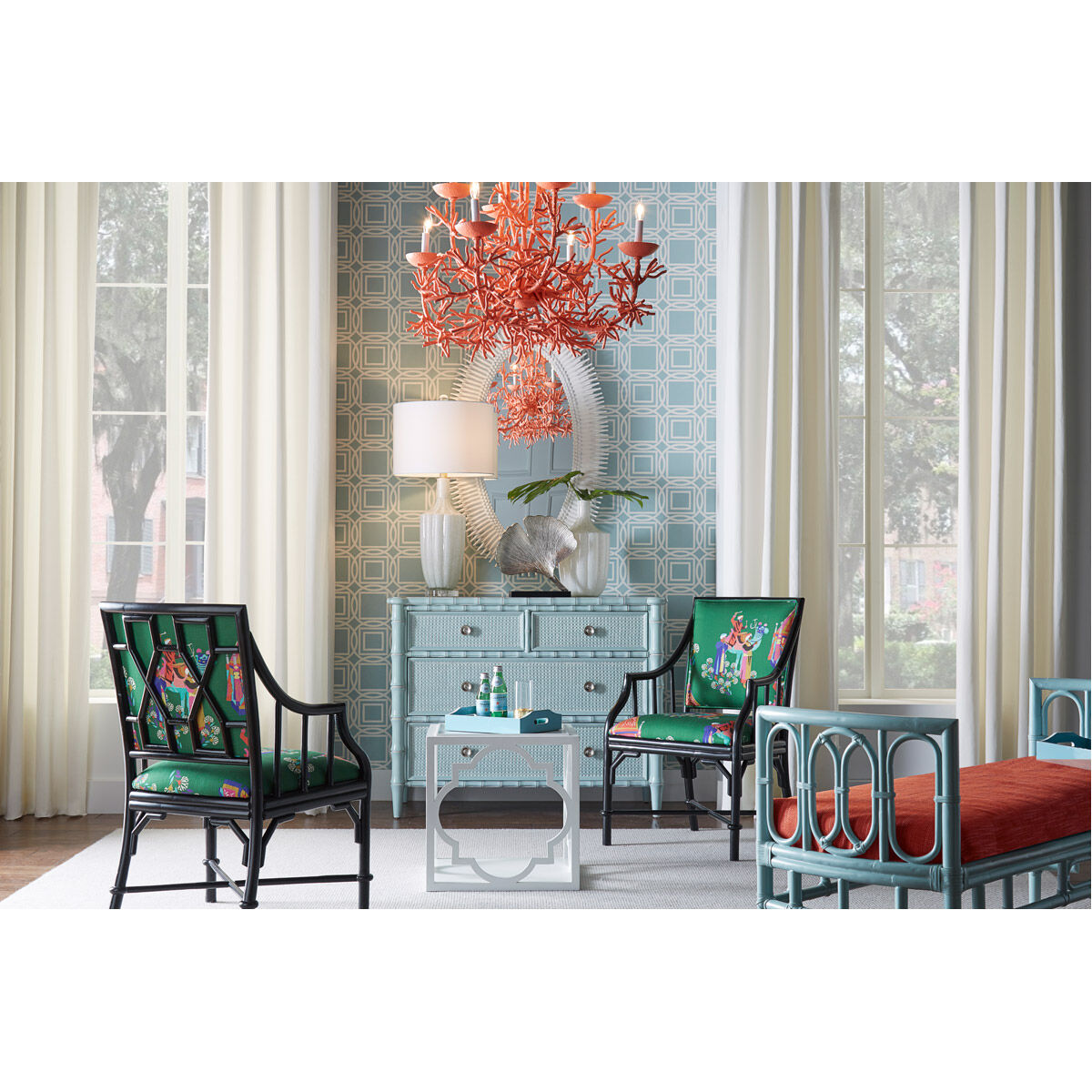 Wildwood Black/Off White Armchair