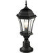 Wakefield 1 Light 24 inch Black Outdoor Pier Mounted Fixture