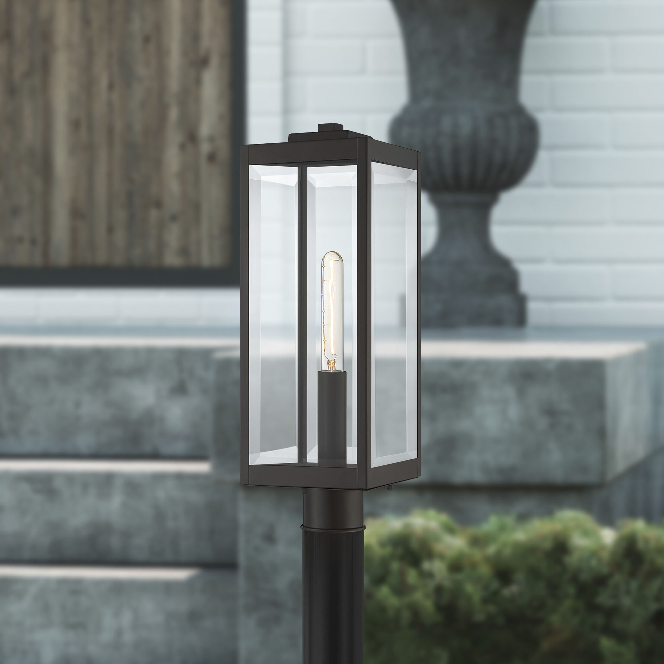 Westover 1 Light 21 inch Western Bronze Outdoor Post Lantern