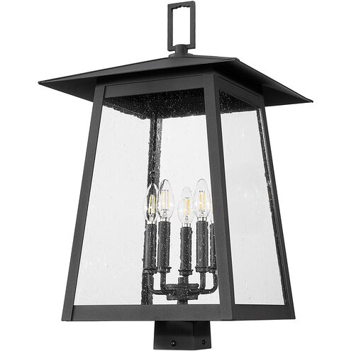 Rainer 5 Light 26 inch Black Outdoor Post Mounted Fixture in G9