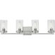 Pinn 4 Light 30 inch Satin Nickel Bath Vanity Wall Light