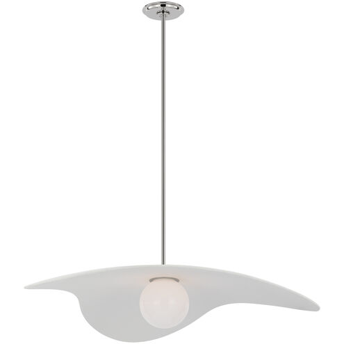 Windsor Smith Mahalo LED 31.75 inch Polished Nickel Tri Pendant Ceiling Light in Matte White