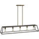Fulton LED 50 inch Bronze with Heirloom Brass Indoor Linear Chandelier Ceiling Light