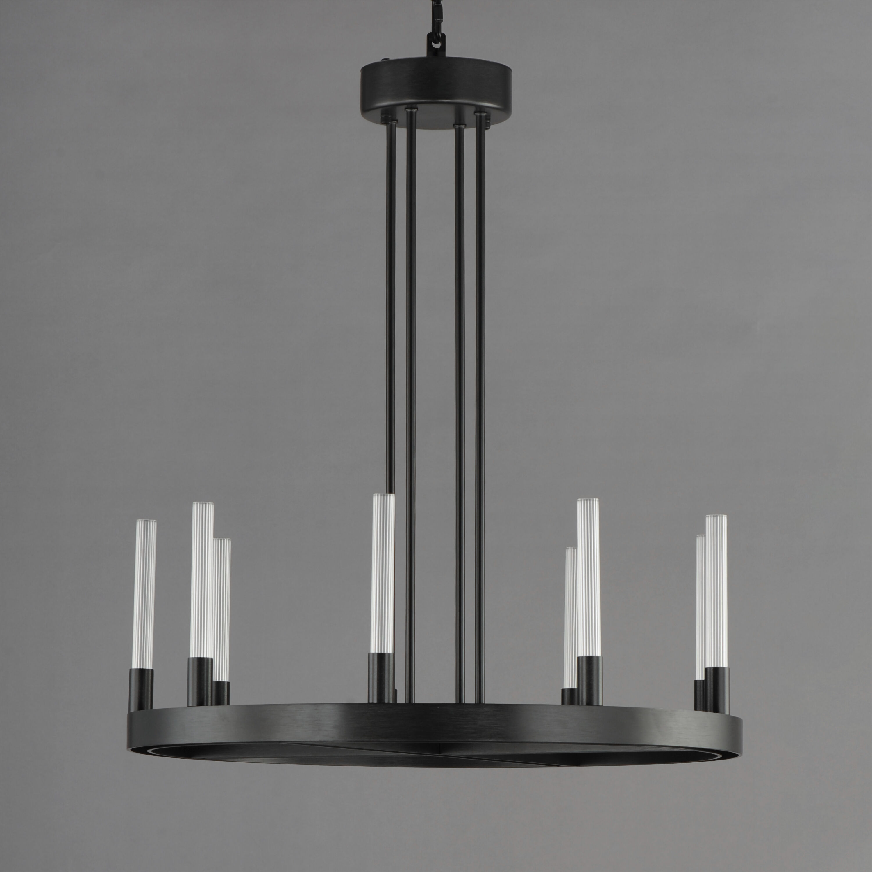 Ovation LED 23.5 inch Black Single-Tier Chandelier Ceiling Light