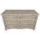 Curved Front Vintage Grey Chest, 3 Drawer