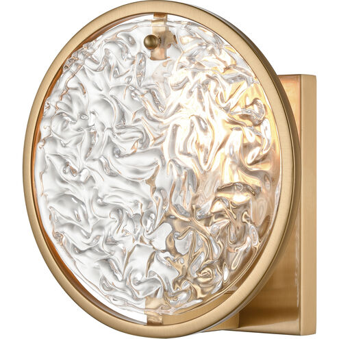 Ombelle 1 Light 9 inch Satin Brass with Clear Sconce Wall Light