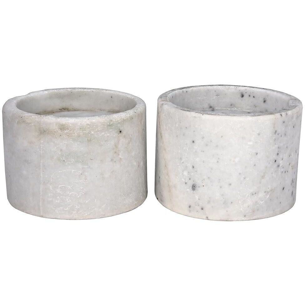 Syma 6 X 4 inch Decorative Candle Holder in White, Set of 2