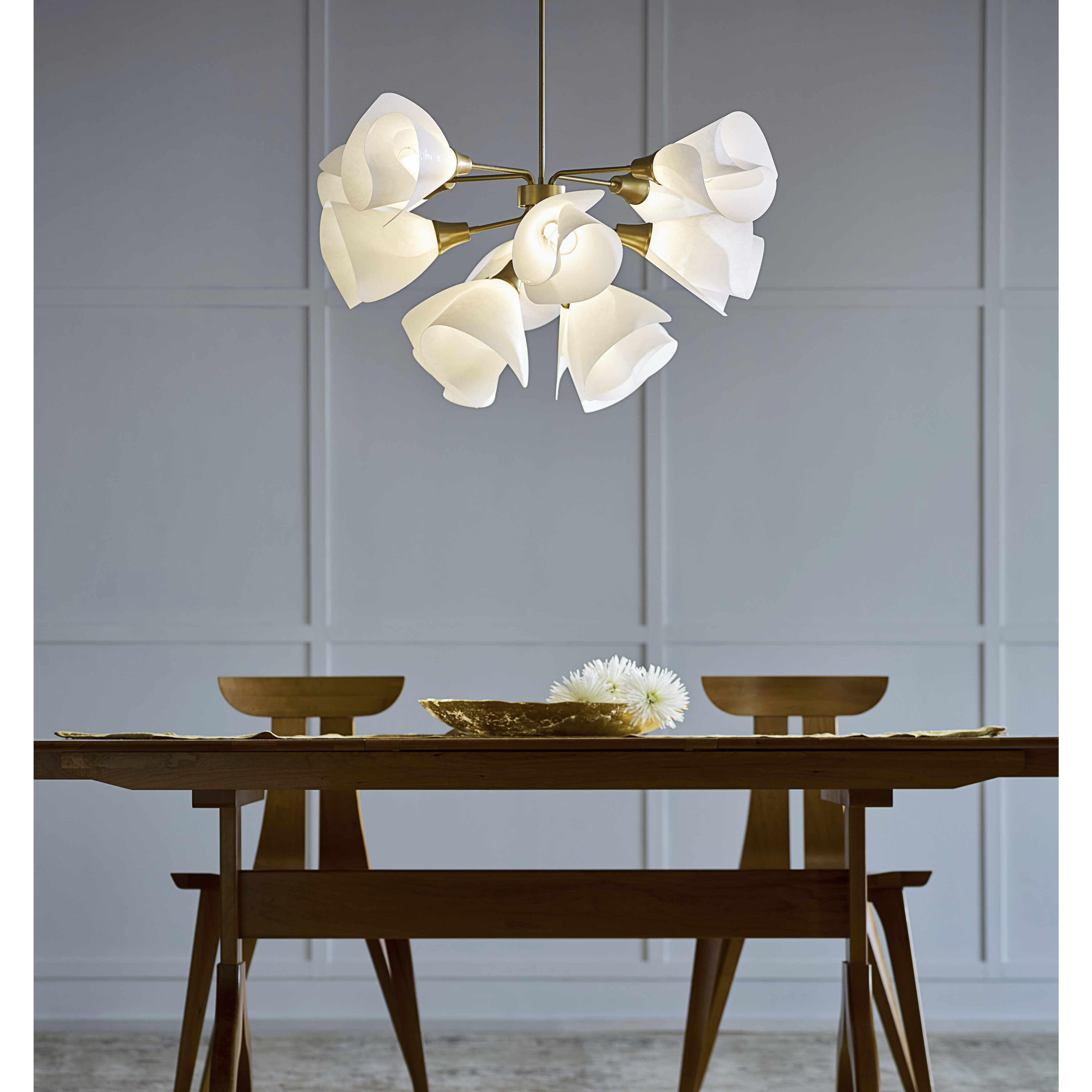 Mobius 12 Light 38.1 inch Modern Brass Pendant Ceiling Light
